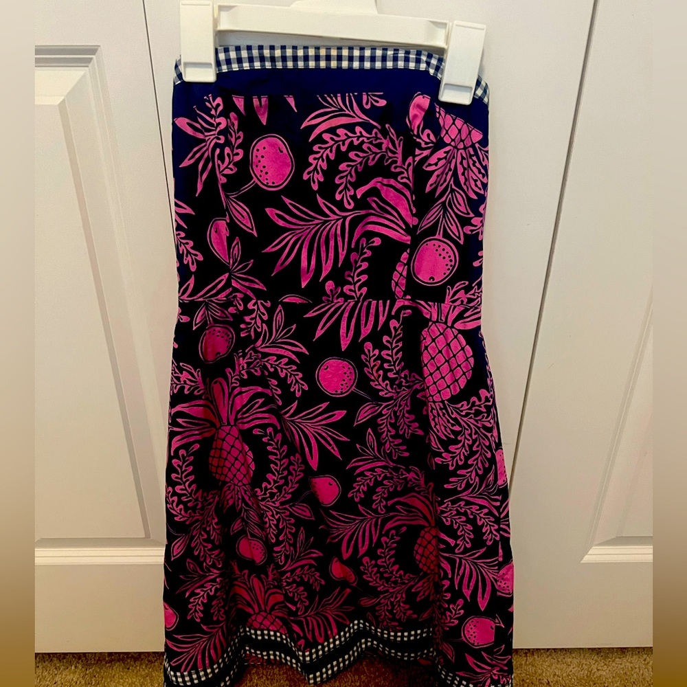 Lily Pulitzer strapless corset dress a line size 2